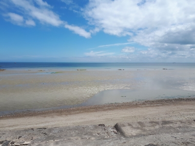 Plage de Saint-Vaast-la-Hougue à marée basse