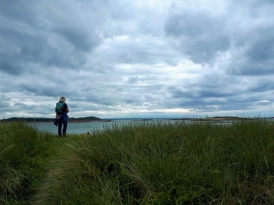 Arrivée à la plage de Troëno, face à l'île Grande